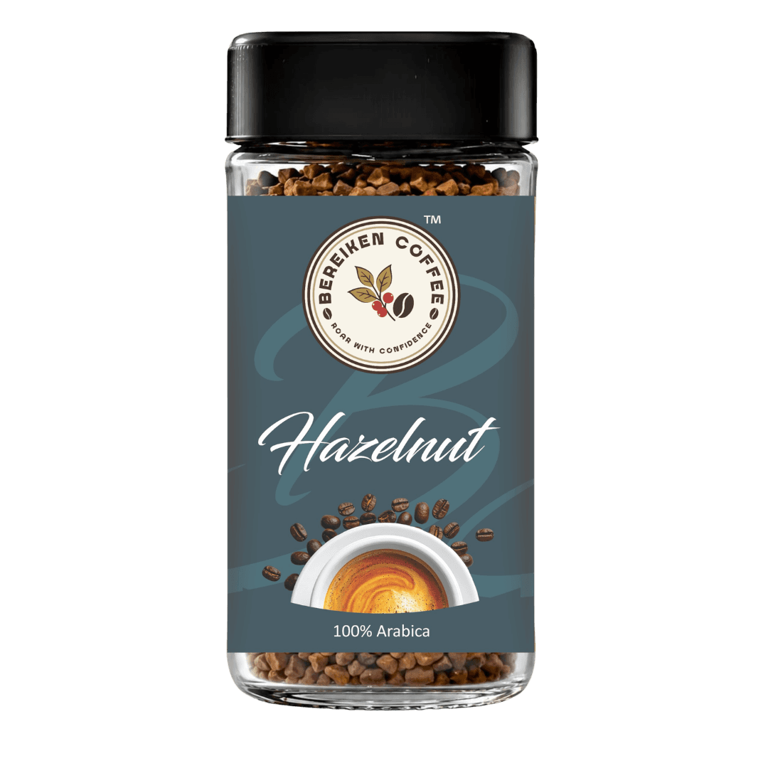 Hazelnut instant coffee jar